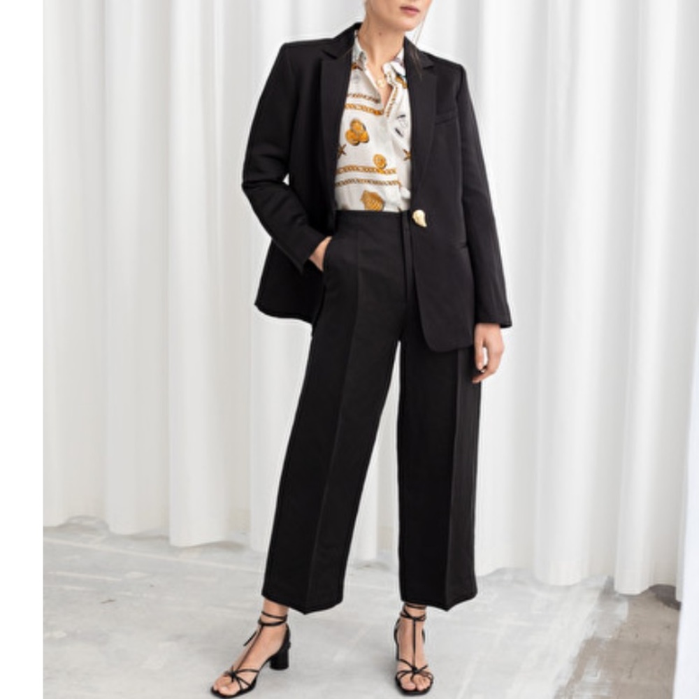 NWT & Other Stories Cropped Linen Blend Pants